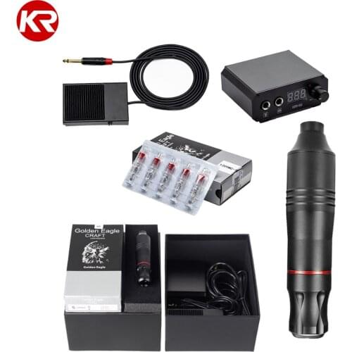 Professional Tattoo Permanent Makeup Set Rotary Pen Machine Tattoo Kits 2A Mini Power Supply Pedal Tattoo Studio Assortment
