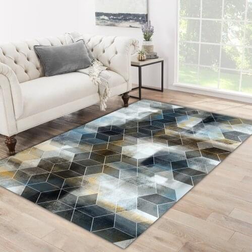 Grey white carpet grey white square shaped patterned carpet modern carpet living room bedroom carpet free shipping soft