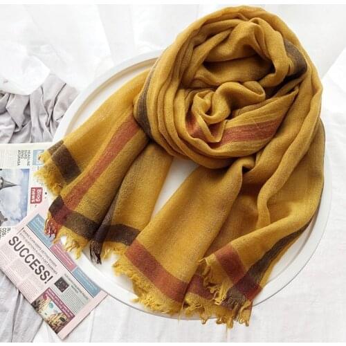Thin Wool Scarf Female Fashion Wrap Keep Warm Foreign Trade Silk Scarves New Korean Version Solid Color Scarf Wools Shawl Lady