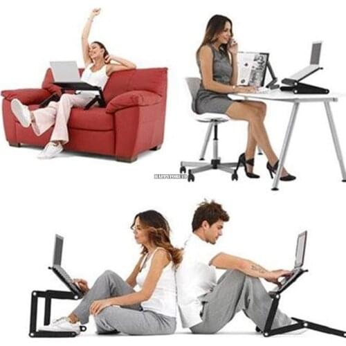 Multi Functional Ergonomic mobile laptop table stand for bed Portable sofa laptop table foldable notebook Desk Red/Black Choose
