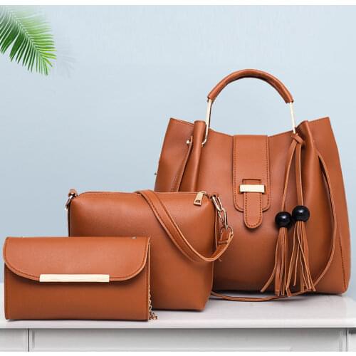 New Style Messenger Bag Womens Large Bag Portable Three Piece Large Capacity Bucket Bag Middle Aged One Shoulder Mom Bag