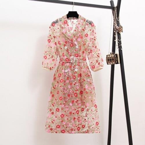 TEESMT Women's Double Breasted Trench Coats
