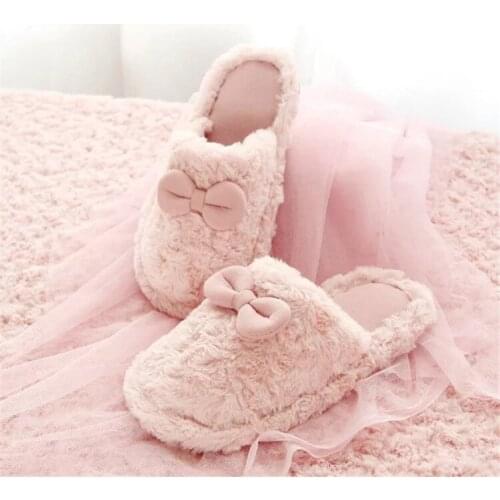 Warm Cotton Slippers Warm Slippers Indoor Non-Slip Slippers Women Womens Shoes Wear-Resistant Womens Slippers Indoor