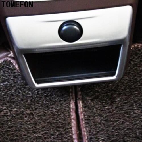 TOMEFON Car Cover Styling ABS Chrome For Lexus RX 2016 Rear Tail Armrest Car Seat Middle Outlet Storage Box Container Sticker