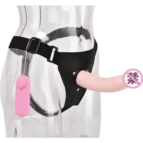 Bestco Wearable Vibrator Dildo Realistic Penis Strap on Anal Vaginal G-Spot Erection For Lesbian 18+Women Erotic Adult sex toys