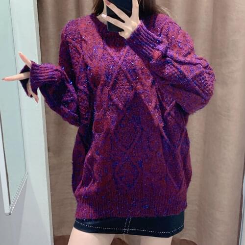 2021 Women Autumn New Fashion Korean O-neck Loose Pullovers Female Solid Twist Sweater Tops Ladies O-neck Knitted Jumpers P347