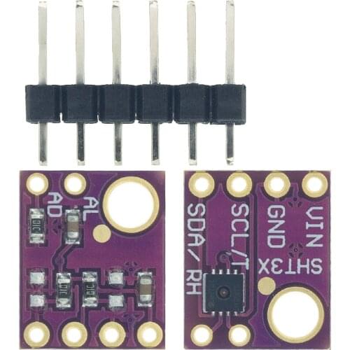 10PCS SHT31 Temperature SHT31-D Humidity Sensor Module Microcontroller IIC I2C Breakout Weather 3V 5V Compliant For Arduino