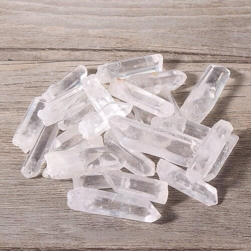 100g Natural White Crystal Pillar Stone Points And Crystal Shards Mixture For Small Crystal Grids Crafting Decoration