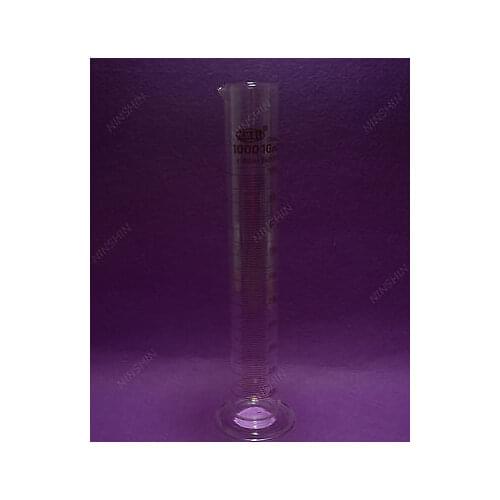 1000ml,Ground Joint Measuring Cylinder with Glass Stopper,Boro Glass
