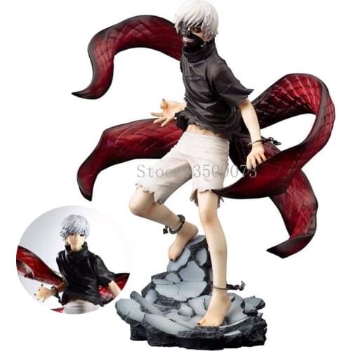 22cm Anime Tokyo Ghoul Figure Kaneki Ken Two Heads Awakening Action Figure Tokyo Ghoul Touka Kirishima Figurine Model Doll Toys