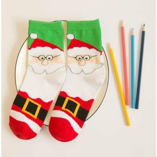 5 Pairs/Lot mix Christmas Milu Deer Santa Cotton Socks Women Festival Gifts Sock Female Christmas presents for friends