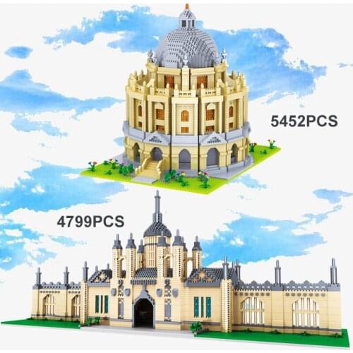 5452PCS World Famous Architecture Building Blocks City Cambridge Oxford University Bricks Model Educational Toys For Kids Gift