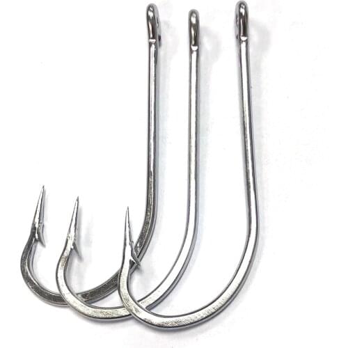 CN04 80pcs/lot Stainless Steel OShaughnessy Hooks Sea Big Game fishing hook Mustad Fishing Hook