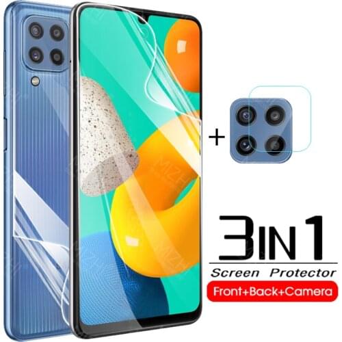 For samsung m32 hydrogel film for samsung galaxy m32 m 32 32m lens front back screen protector samsong sumsun galax glass film