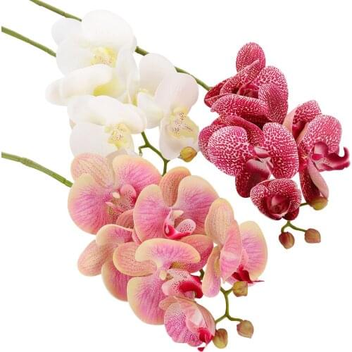 Artificial Plants Butterfly Orchid Flowers Simulation 3d Phalaenopsis For Home Wedding Diy Decoration Real Touch Festival Gift