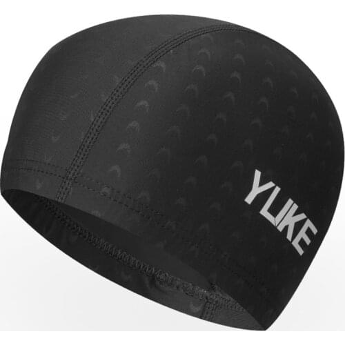 Men Women Black Fashion Nylon Waterproof Swimming Cap Kids Swimming Equipment Waterproof Cap Boy Giel Swim Cap