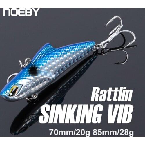 NOEBY Rattlin Sinking VIB Fishing Lures 70mm 20g 85mm 28g Rattling Wobblers Artificial Hard Baits Crankbaits VIB Fishing Lure