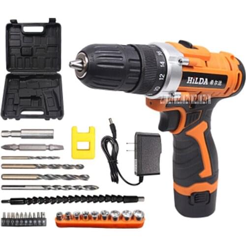 New Hot 12v Llithium Electric Drill Rechargeable Household Multifunctional Electric Screwdriver 0-700r / min 20-30N.m 0.8-10mm