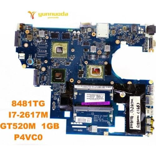 Original for ACER 8481 8481T laptop motherboard 8481TG I7-2617M GT520M 1GB P4VC0 LA-7361P tested good free shipping