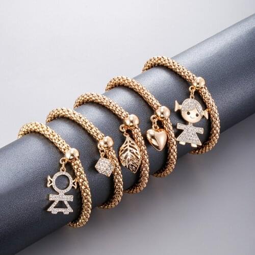Luxury Gold Bracelet for Women Femme DIY Boho Anime Charms Bangles Bracelets on Hand Fashion Jewelry Gift pulseiras feminina