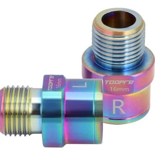 TOOPRE Bike Pedal Axle Extenders Bicycle Pedal Extension Bolts 16mm Bike Pedal Adaptor for MTB Road Bicycle Pedals