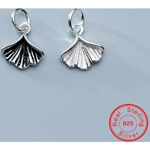 UQBing Vintage Silver Color Ginkgo Biloba Charms Fit Charm Necklace Pendants Jewelry Crafts