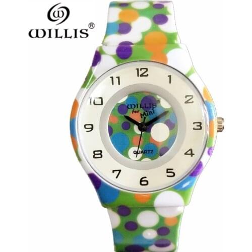 WILLIS fashion women watches silicone wristwatch mixed colors watch women sport plastic clock Childrens silicone Wristwatches