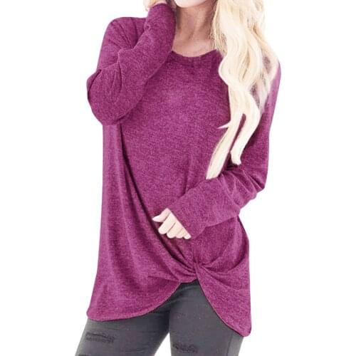 Summer T-shirt Women Autumn Casual Vacation Pullover Harajuku Long Sleeve Tees Solid Round Neck T-shirts Top High Street Рубашки