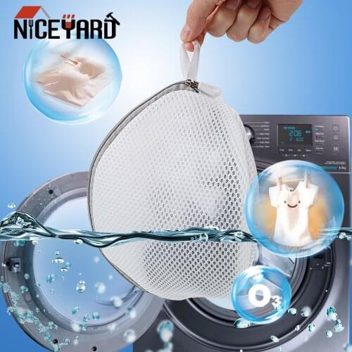 Women Bra Underwear Lingerie Laundry Washing Bags Mesh Clothes Sock Washing Aid Net Zip Bags Hosiery Saver Bras Protector