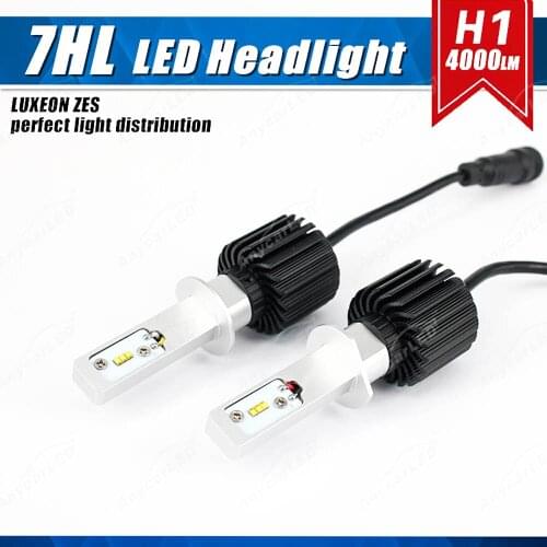 1 Set H1 50W 8000LM G7 LED Headlight Fanless LED Driver Adjustable Pattern Car Front Fog Bulbs Lamp 6500K White 12V Automotive