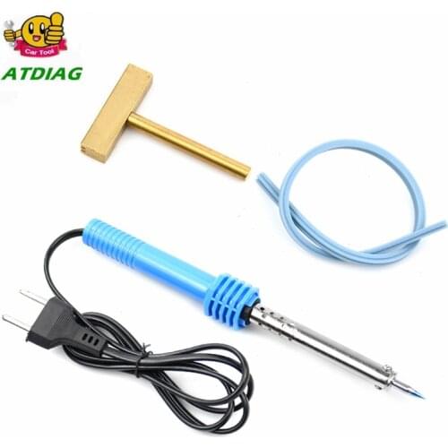 1pc 220V-240V 40W Pencil Tip Soldering Iron Welding Gun Tool with Solder T-head Rubber strip for LCD Pixel Repair Ribbon Cable