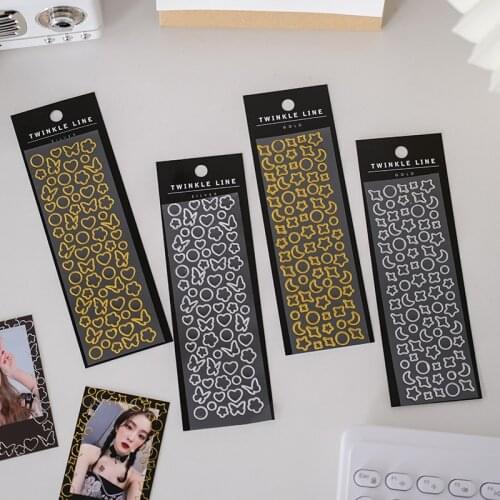 1 Pcs Transparent Bronzing Mini Stars Moon Butterfly Decorative PVC Stickers Kawaii Hand Account DIY Material Stationery Sticker