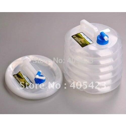 New Portable 10L Camping Handle Collapsible Folding Water Bucket Container Carrier Tap Storage Tool 1pc