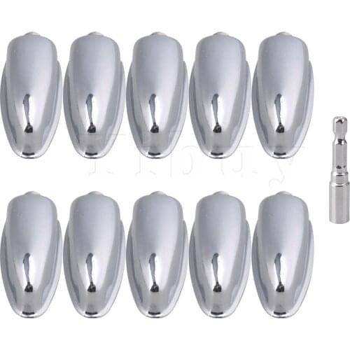 10 Pieces Single End Tom Drum Lugs & Drill Bit Drum Key Replacement Part