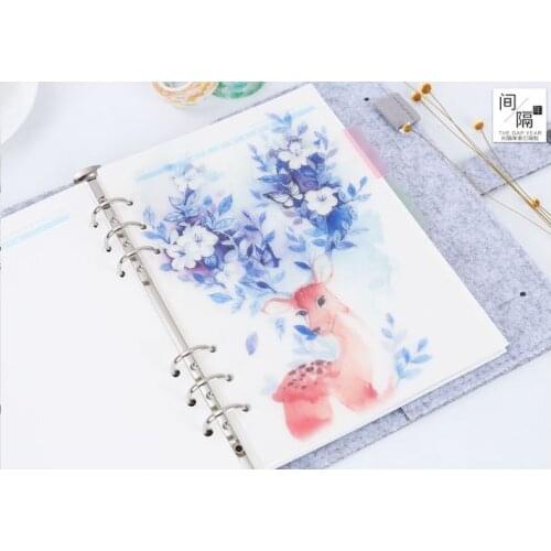 A6 Matte Luger Separated Sheet Holder Laptop Inner Page Separator Page 6 Holes