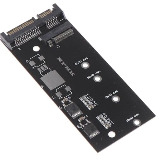 B+M Key M.2 Ngff Ssd To M.2 Sata 3 Raiser M.2 To Sata Adapter Expansion Card For SATA Revision I/II/III (1.5/3.0/6.0 Gbps)