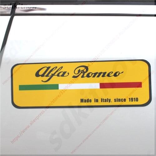 One piece Made in Italy Color Car Decal Sticker Styling For Alfa Romeo Mito 147 156 159 166 Giulietta Spider GT