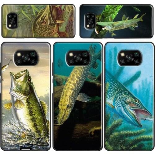 Pike Fishing Bait Spinner Case For POCO X3 Pro M3 F1 F2 F3 Coque For Xiaomi Mi 11 Ultra Note 10 Lite Mi 9T 10T Pro