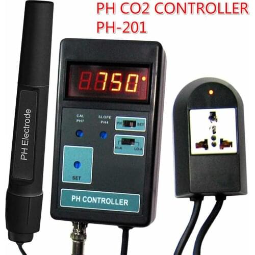 Digital LCD Display PH CO2 Controller Meter Aquarium Fish Tank 0.00~14.00PH Range + Switched Socket 110V / 220V