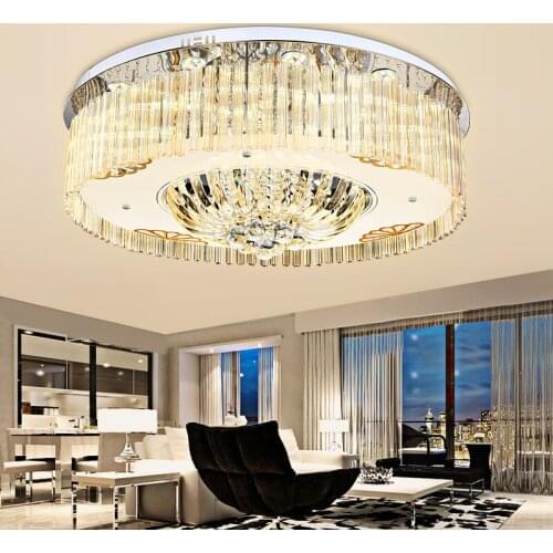 Living room headlight crystal lamp rectangular atmosphere home luxury restaurant LED ceiling hall lamp modern minimalist led
