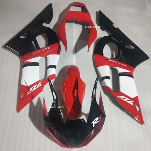 Fit ABS Injection Mold Bodywork Fairing Kit For YAMAHA YZF -R6 1998-2002 Red&black YZF -R6 98 99 00 01 02 HOT,Sales