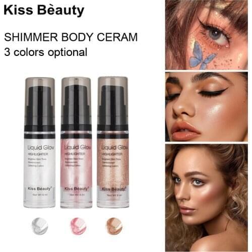 KISS BEAUTY 3 Colors Liquid Highlight Concealer And Brightening Liquid Foundation Waterproof Long-lasting Face Cosmetic TSLM1