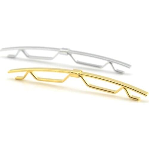 20pcs/lot Creative Angle Clip Tie Collar Bar 2 Colors Tie Rods Angle Pin Tie Collar Clip Collar Pin Bar Sticker Wholesale