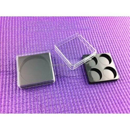 D38mm Single Compartment Square Cosmetic Eyeshadow Powder Case, D18mm 4grids Empty Blusher Compact Container, Lipstick Package