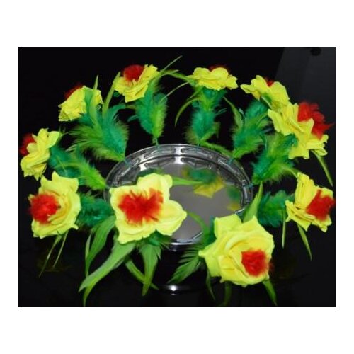 Fire To Flower Pan(With Yellow Flower),Stage Magic Trick,Illusions,Mentalism,Gimmick,Party Trick,Super Effect,Magician Dove Pan