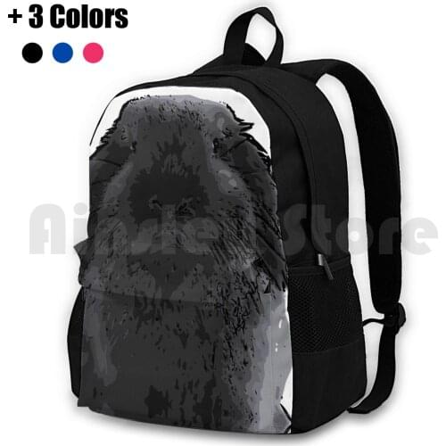 Bunny Lop Outdoor Hiking Backpack Waterproof Camping Travel Mini Lop Rabbit Bunny Black Lop Cool
