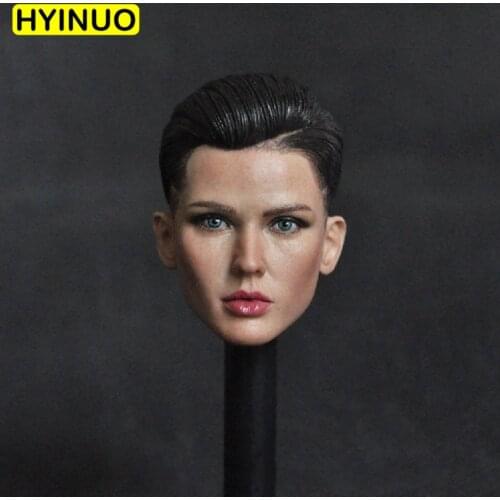 3 Color hairstyle 1/6 Scale Girl Head Sculpt Neutral Hairstyle Head Carving for12 Inches Female Woman DIY Tan ActionFigures Body