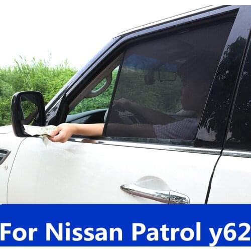 Yarn curtain sun visor gauze sun block sunscreen insulation car modification accessories For Nissan Patrol y62