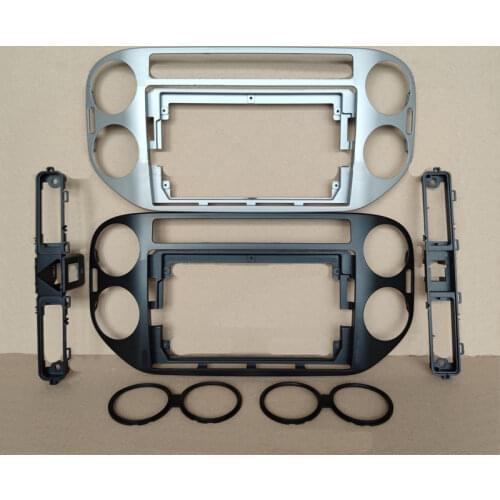 Car Fascias Navigation Fascia Dash Frame Kit For 9" Android Multimedia Player For Tiguan 2010 2011 2012 2013 2014 2015 2016 2017