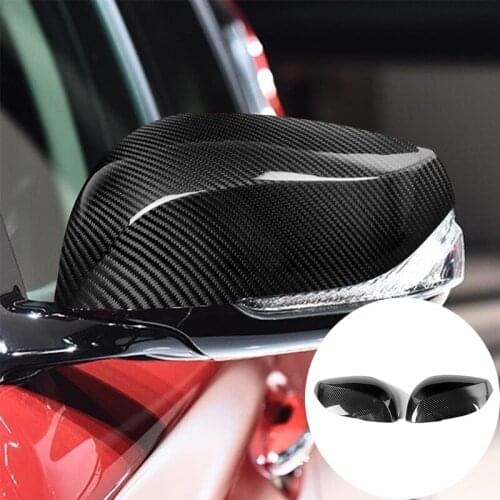 Real Carbon Fiber Rear View Mirror Cover Cap for Infiniti Q50 Q60 Q70 QX30 2014-2019 Car Side Door Rearview Casing Car-Styling